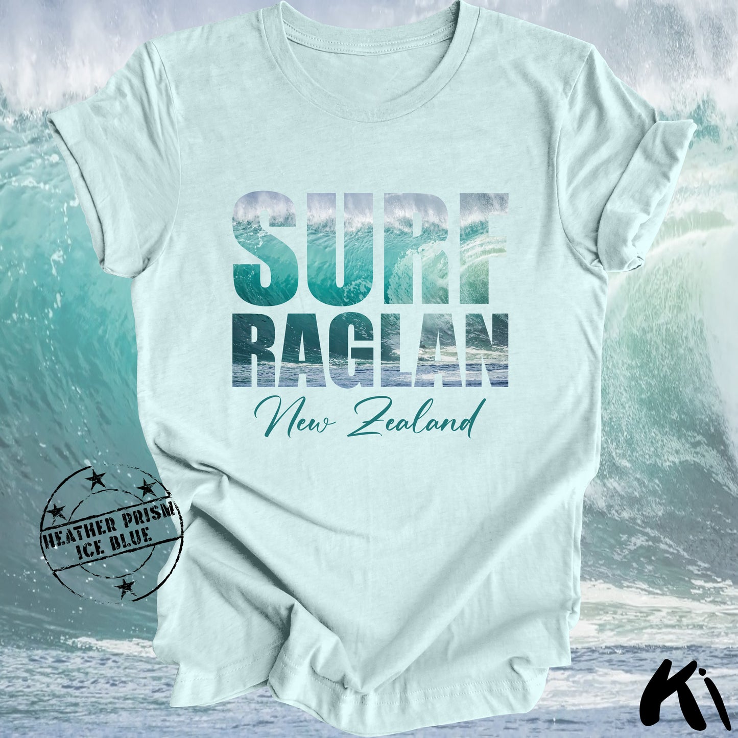 RAGLAN New Zealand Surfing Wave Shirt