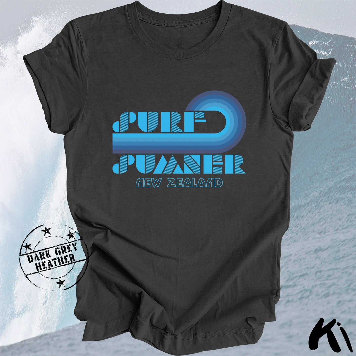SUMNER New Zealand Retro Surfing Wave Shirt