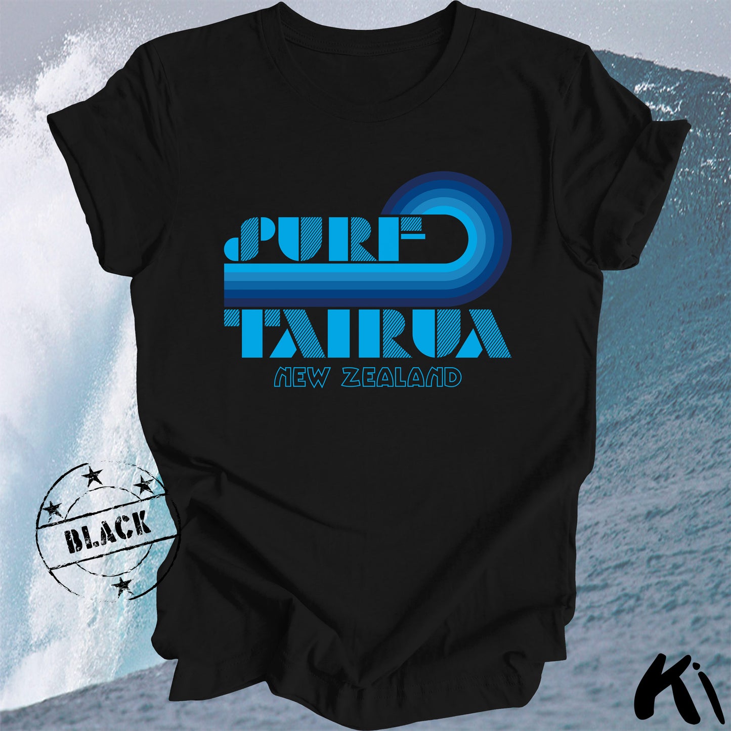 TAIRUA New Zealand Retro Surfing Wave Shirt