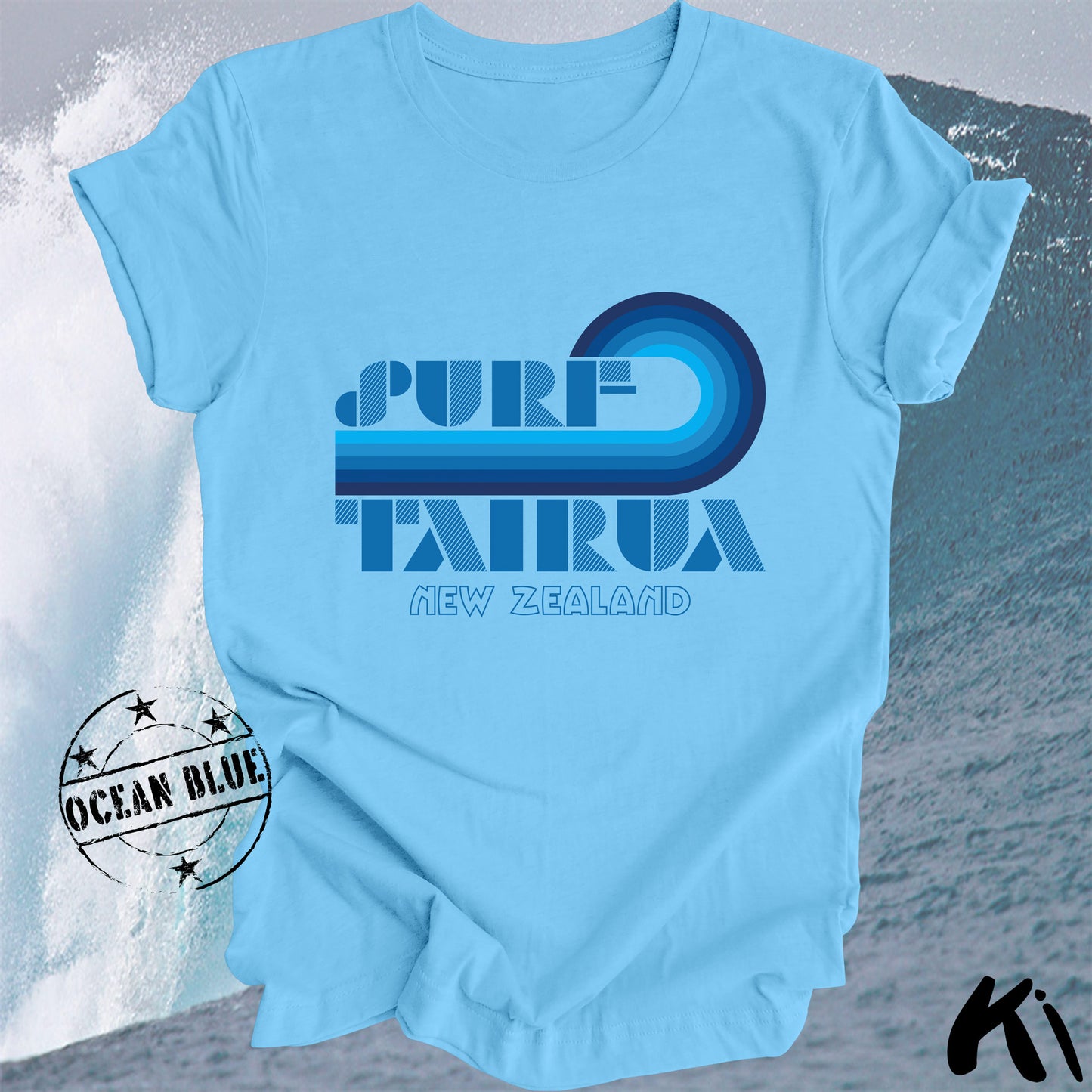 TAIRUA New Zealand Retro Surfing Wave Shirt