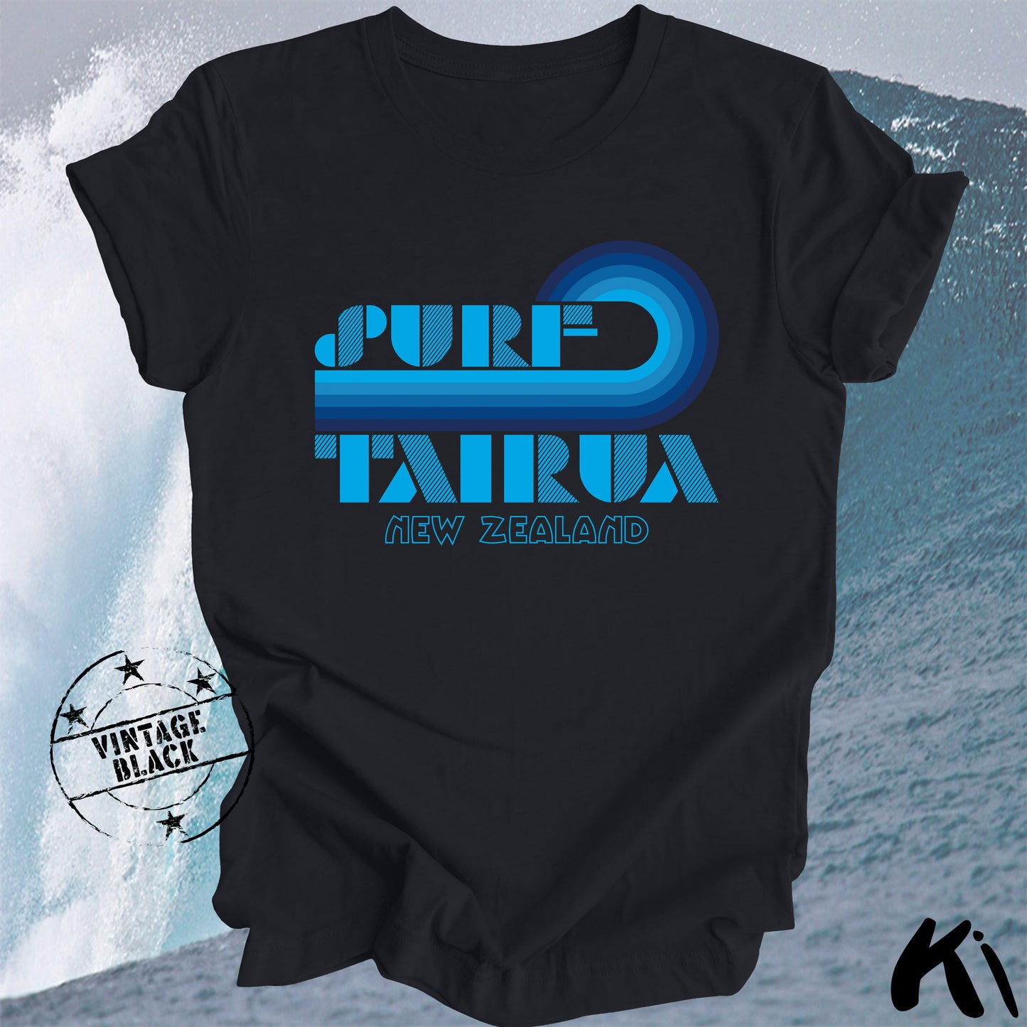 TAIRUA New Zealand Retro Surfing Wave Shirt