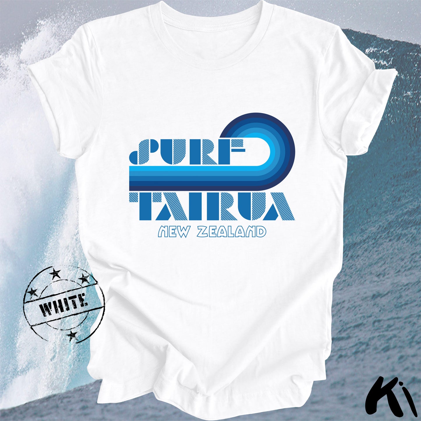 TAIRUA New Zealand Retro Surfing Wave Shirt