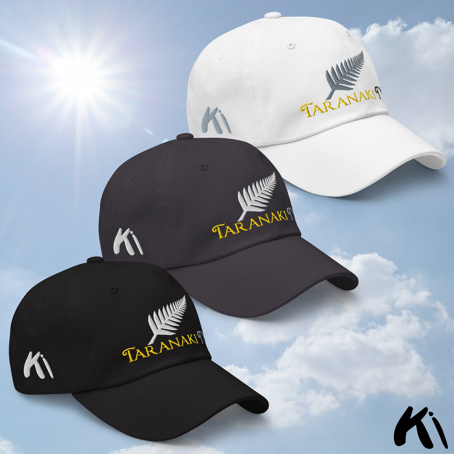 TARANAKI NZ Silver Fern Embroidered Cap