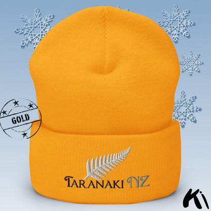 TARANAKI NZ Silver Fern Cuffed Beanie