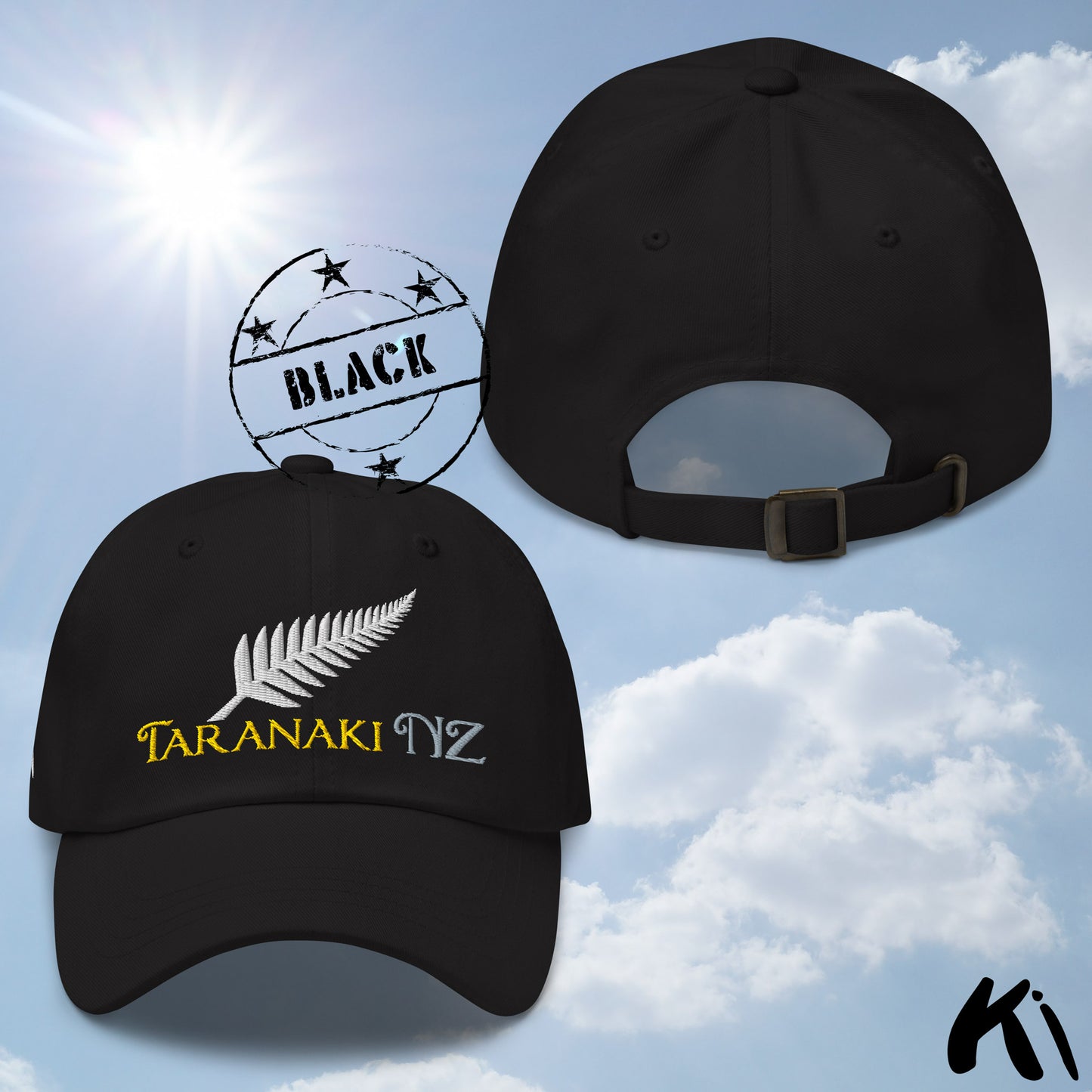 TARANAKI NZ Silver Fern Embroidered Cap