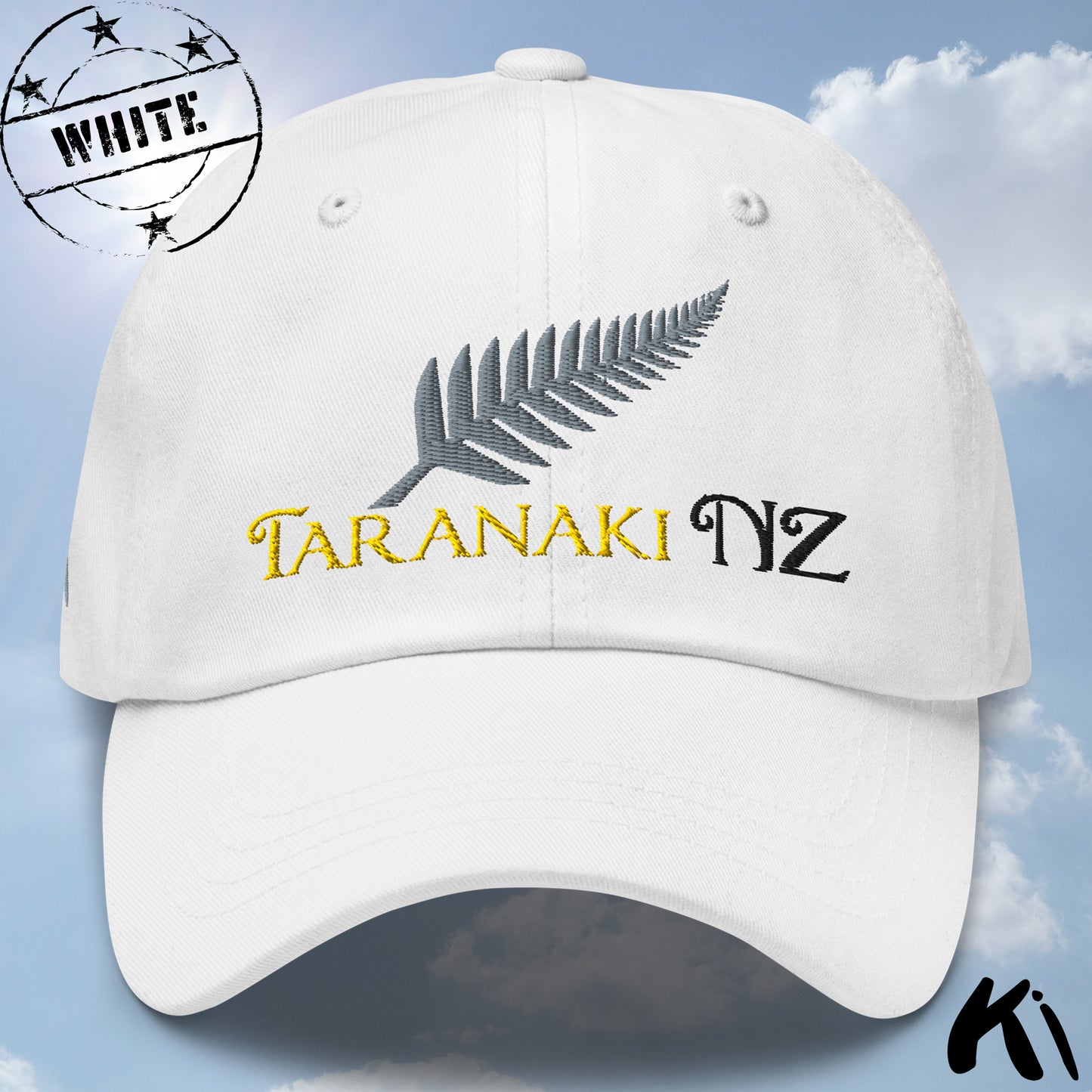 TARANAKI NZ Silver Fern Embroidered Cap