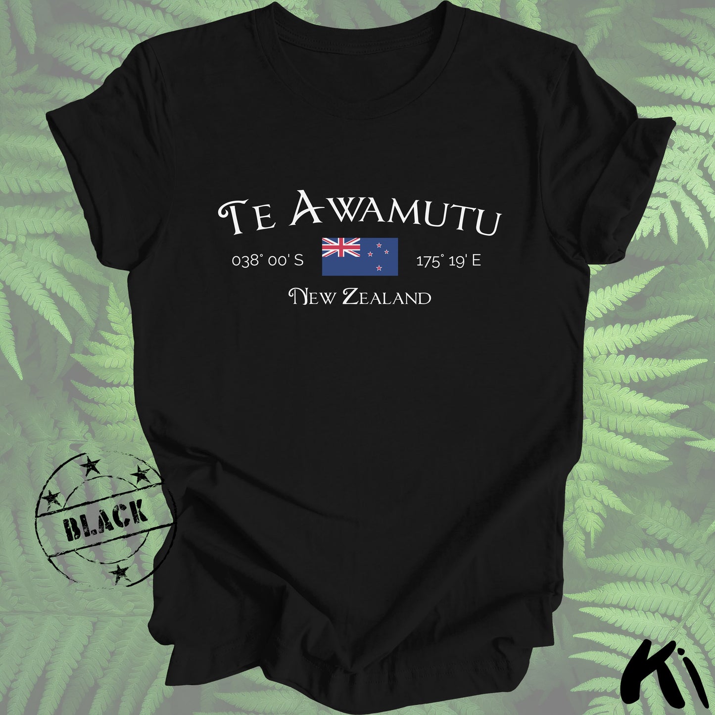 TE AWAMUTU New Zealand Co-ordinates Shirt
