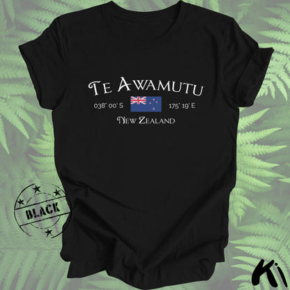 TE AWAMUTU New Zealand Co-ordinates Shirt
