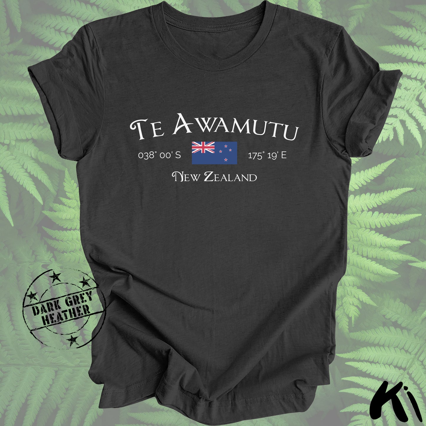 TE AWAMUTU New Zealand Co-ordinates Shirt