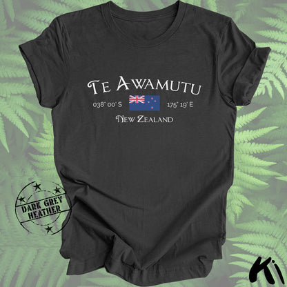 TE AWAMUTU New Zealand Co-ordinates Shirt