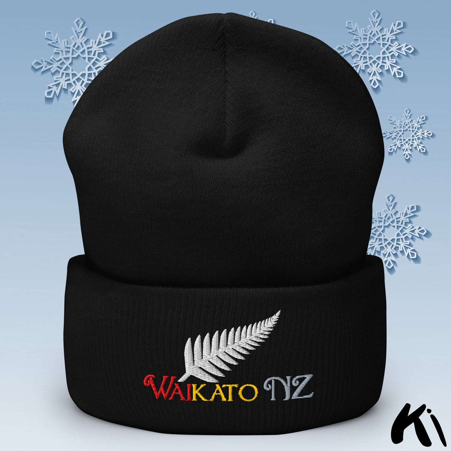 WAIKATO NZ Silver Fern Cuffed Beanie