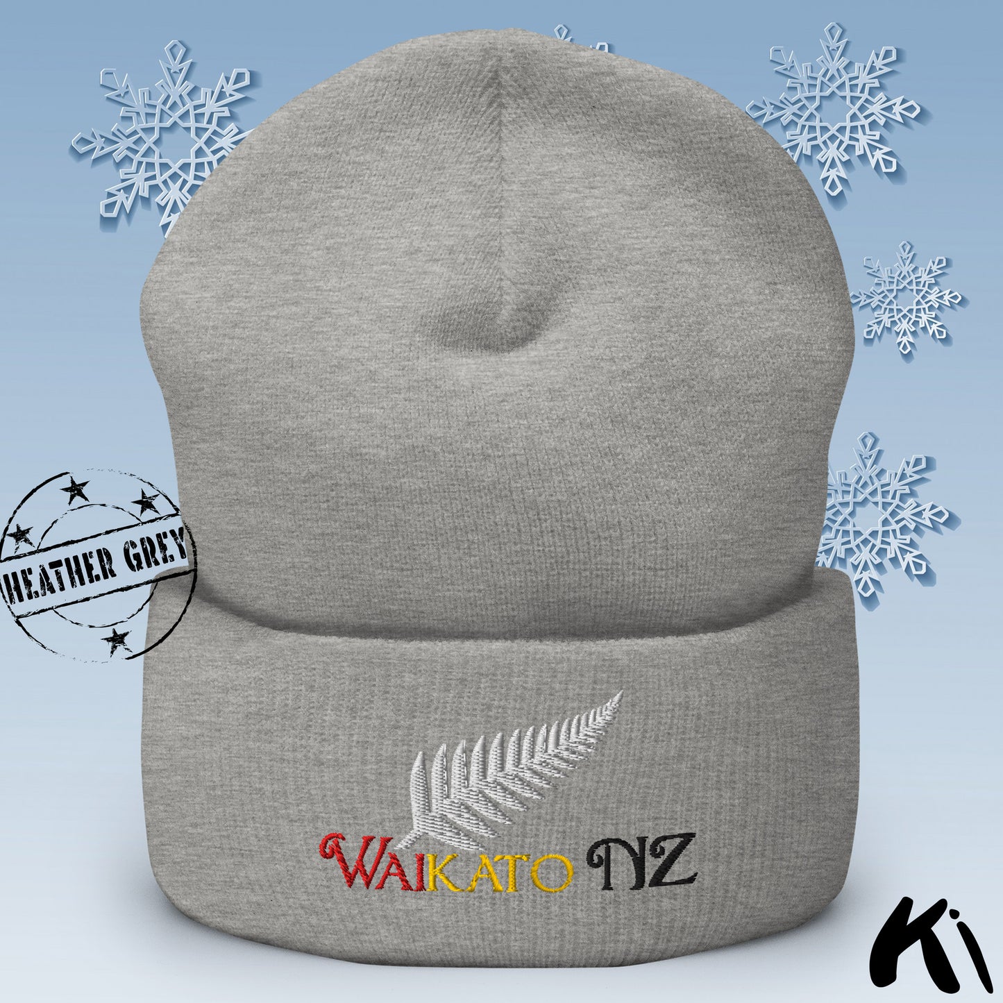 WAIKATO NZ Silver Fern Cuffed Beanie