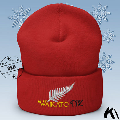 WAIKATO NZ Silver Fern Cuffed Beanie