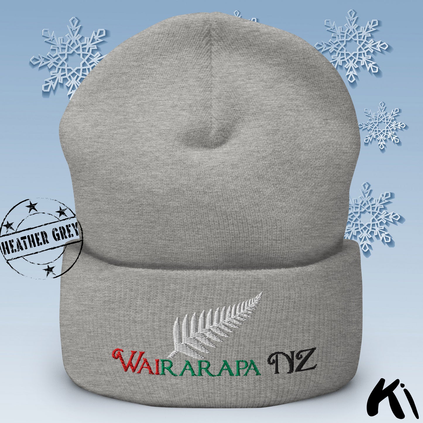 WAIRARAPA NZ Silver Fern Cuffed Beanie