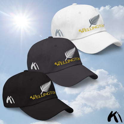 WELLINGTON NZ Silver Fern Embroidered Cap