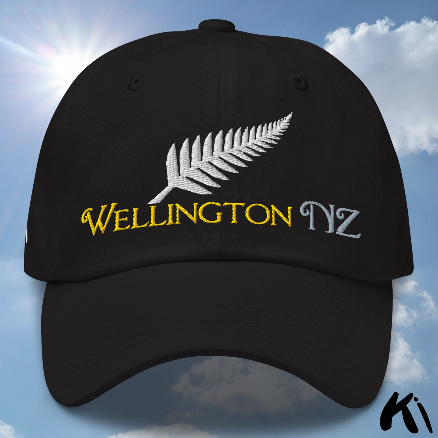 WELLINGTON NZ Silver Fern Embroidered Cap