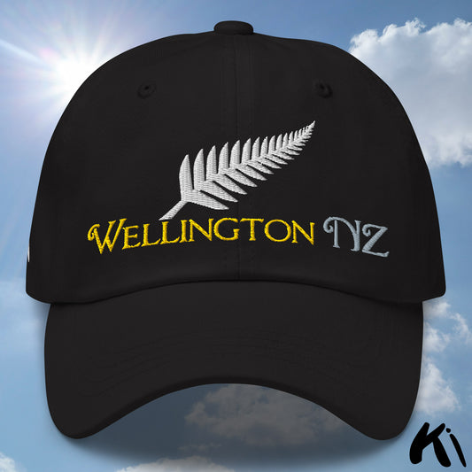 WELLINGTON NZ Silver Fern Embroidered Cap