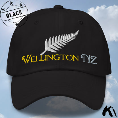 WELLINGTON NZ Silver Fern Embroidered Cap