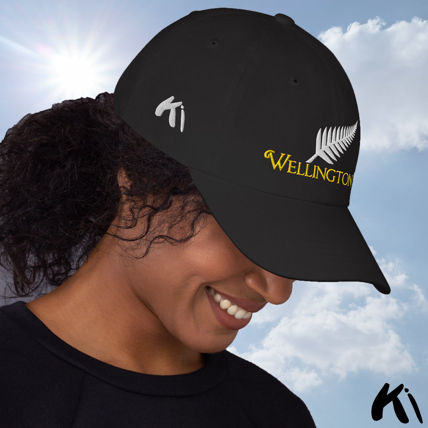 WELLINGTON NZ Silver Fern Embroidered Cap