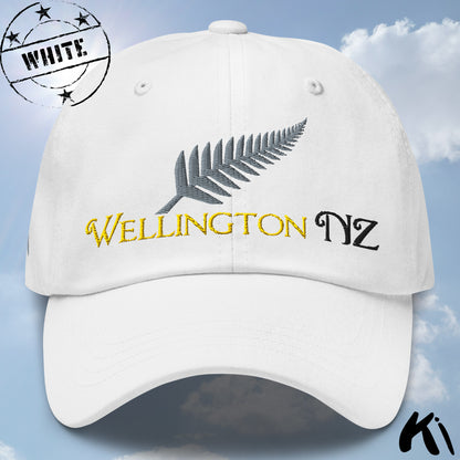 WELLINGTON NZ Silver Fern Embroidered Cap