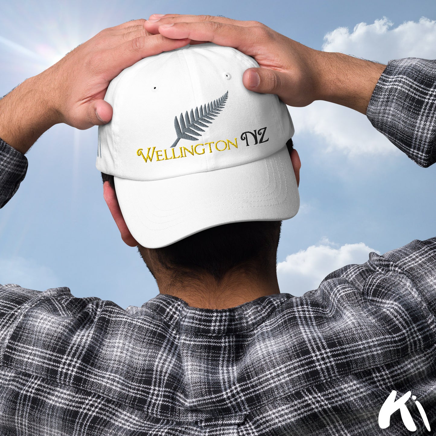 WELLINGTON NZ Silver Fern Embroidered Cap