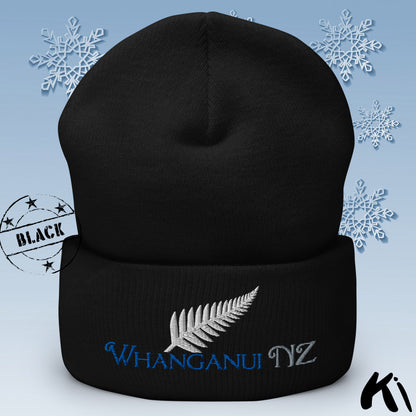 WHANGANUI NZ Silver Fern Cuffed Beanie