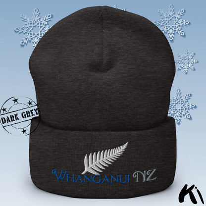 WHANGANUI NZ Silver Fern Cuffed Beanie