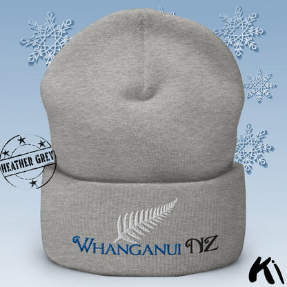 WHANGANUI NZ Silver Fern Cuffed Beanie