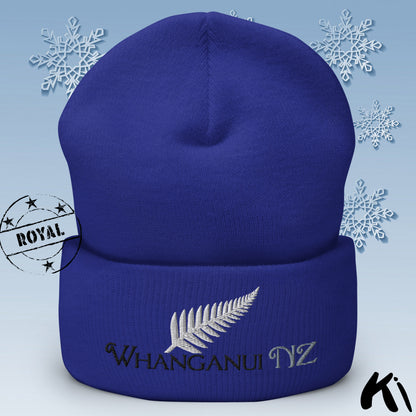 WHANGANUI NZ Silver Fern Cuffed Beanie