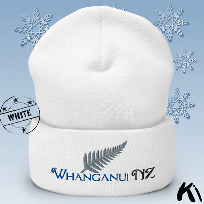 WHANGANUI NZ Silver Fern Cuffed Beanie