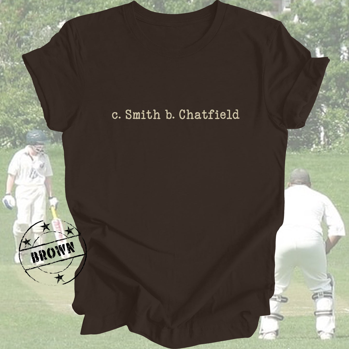 c. SMITH b. CHATFIELD Retro Cricket Shirt