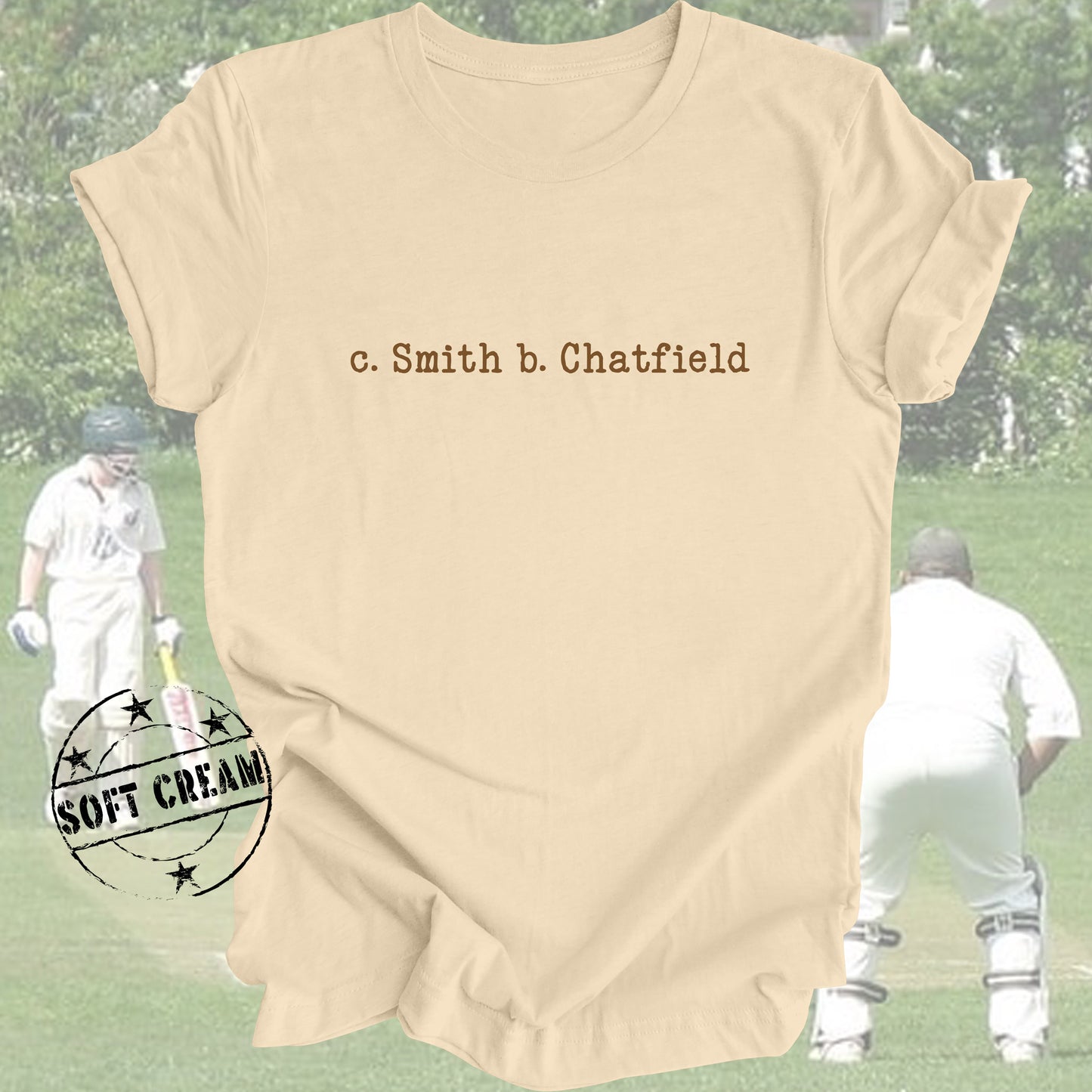c. SMITH b. CHATFIELD Retro Cricket Shirt