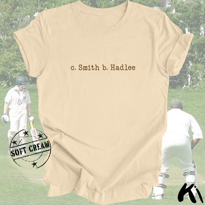 c. SMITH b. HADLEE Retro Cricket Shirt