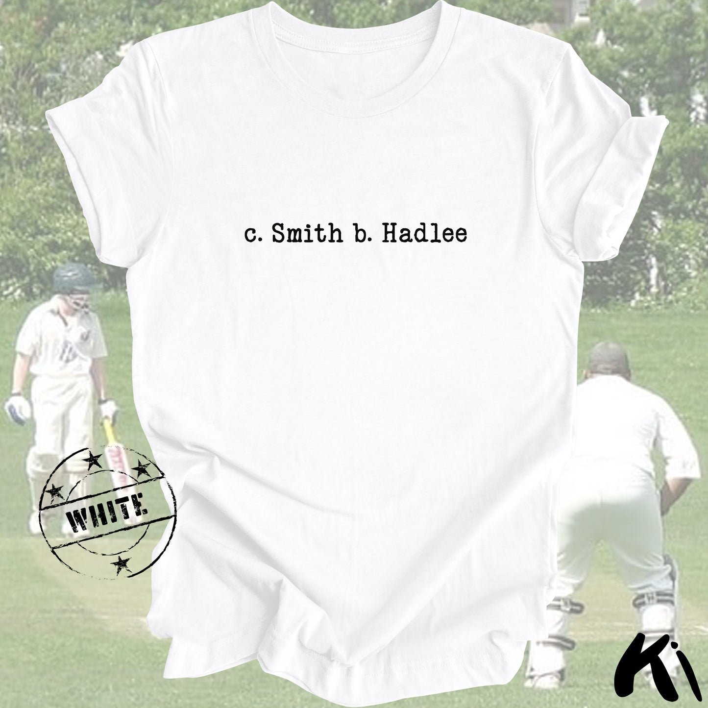 c. SMITH b. HADLEE Retro Cricket Shirt