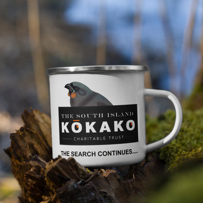 SOUTH ISLAND KŌKAKO Charitable Trust Enamel Camping Mug - Official Fundraiser